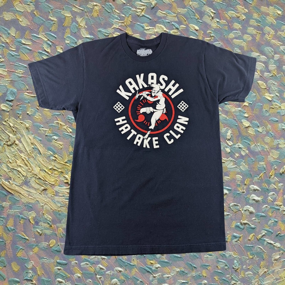 Ripple Junction Navy Naruto Kakashi Hatake Clan Graphic Tee Medium